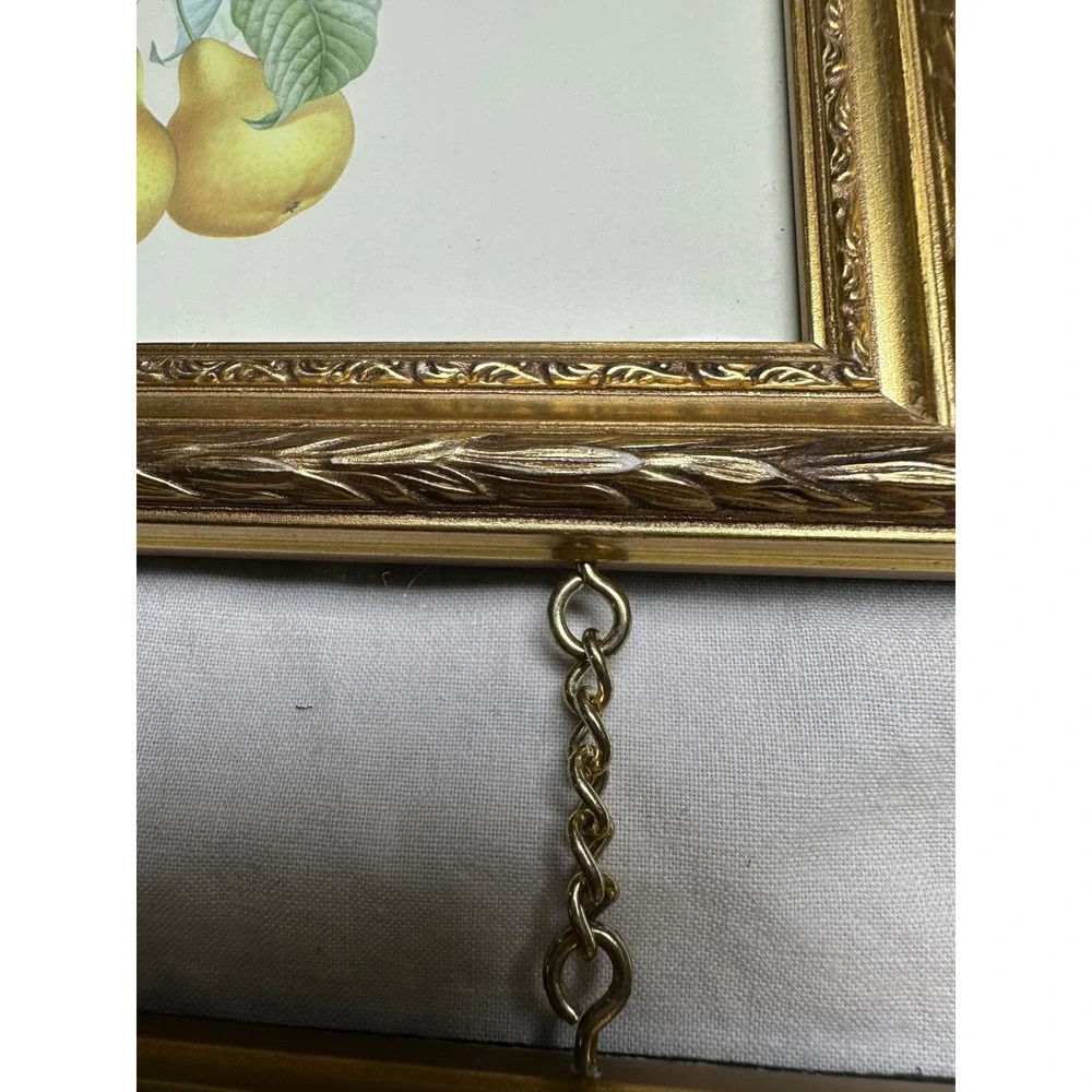Burnes of Boston Gold Gilt Ornate Double Hanging Picture Frame 4x6 Vintage